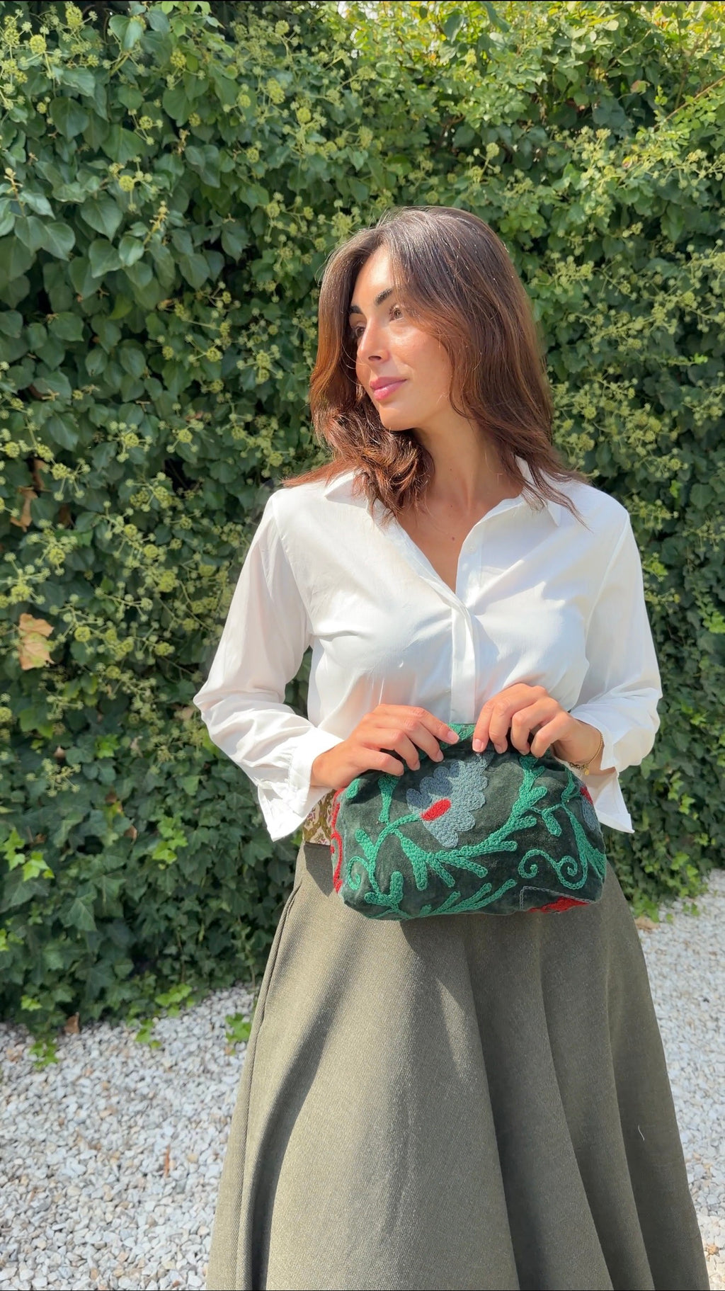 Bolso clutch terciopelo