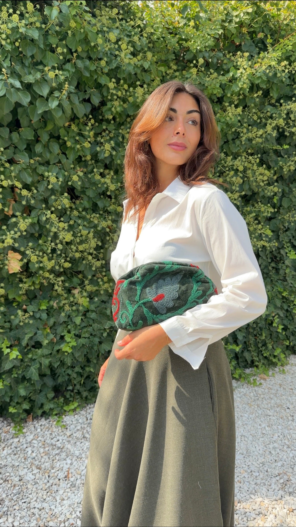 Bolso clutch terciopelo