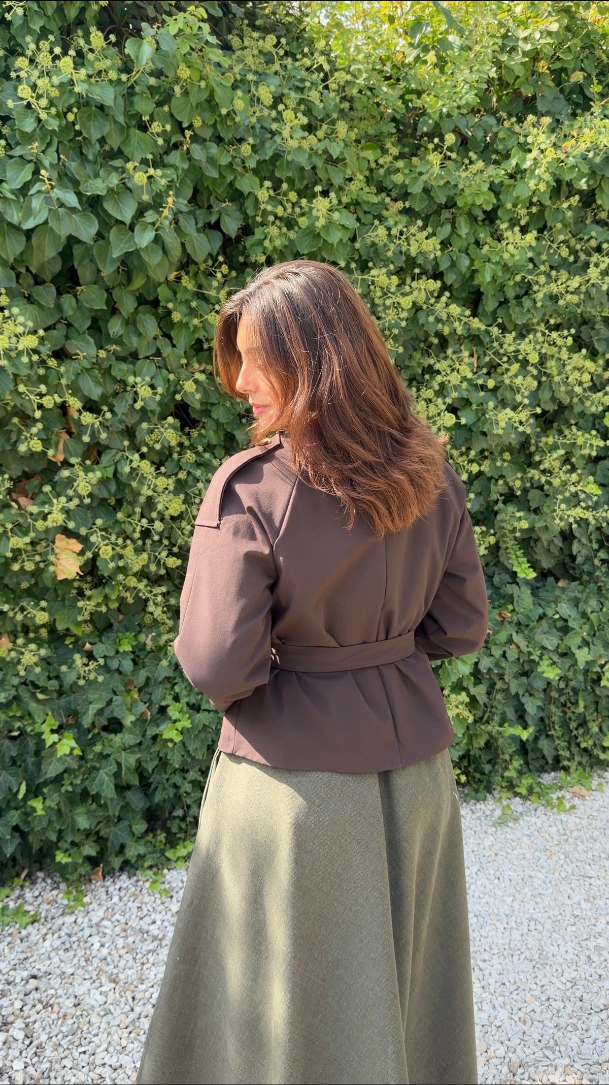 Chaqueta cinturón choco