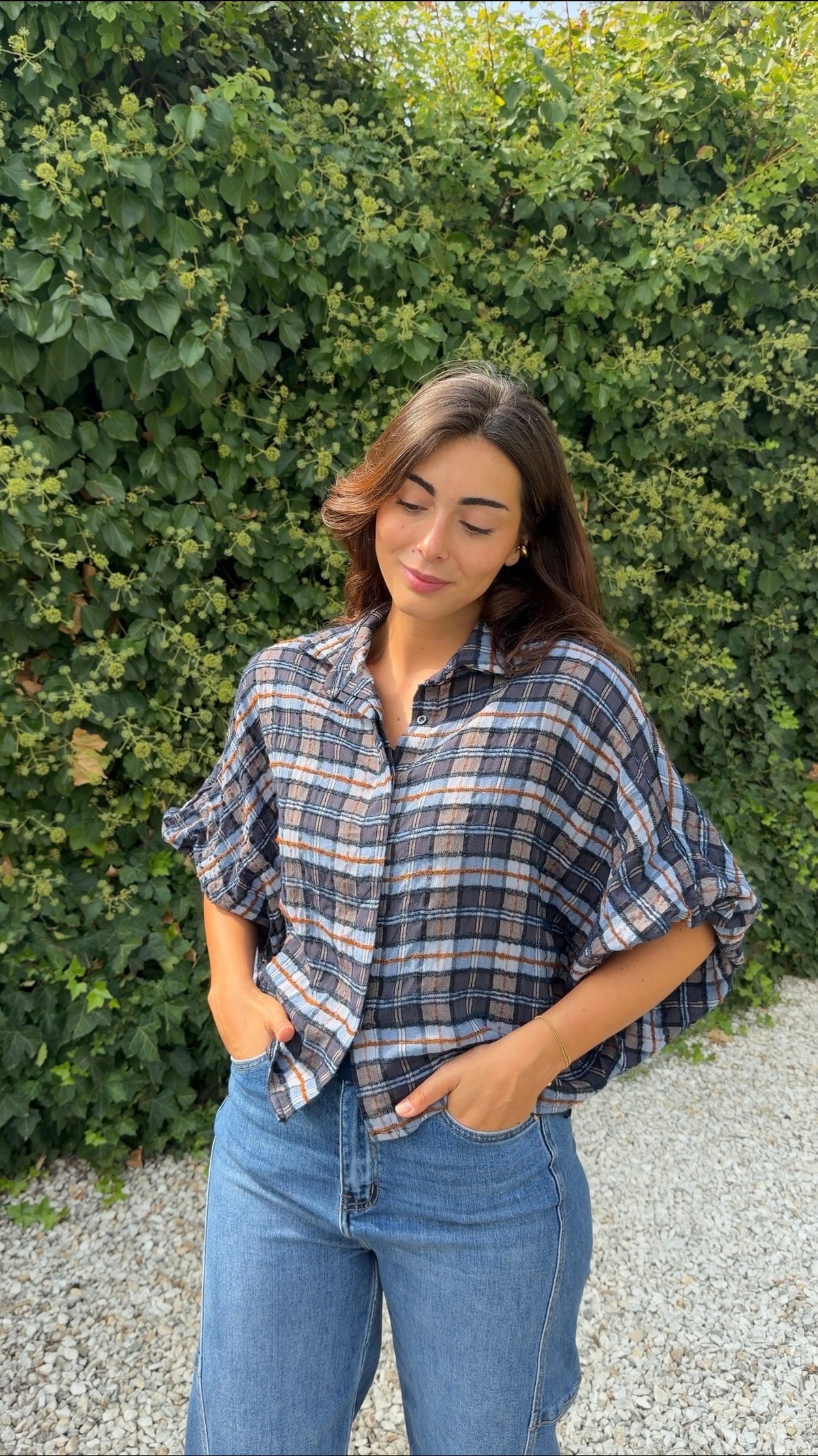 Camisa cuadros azul