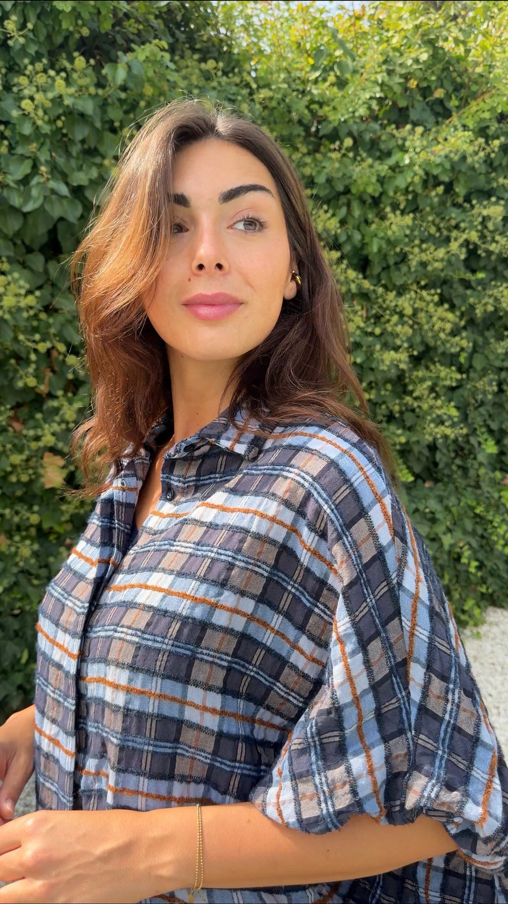 Camisa cuadros azul