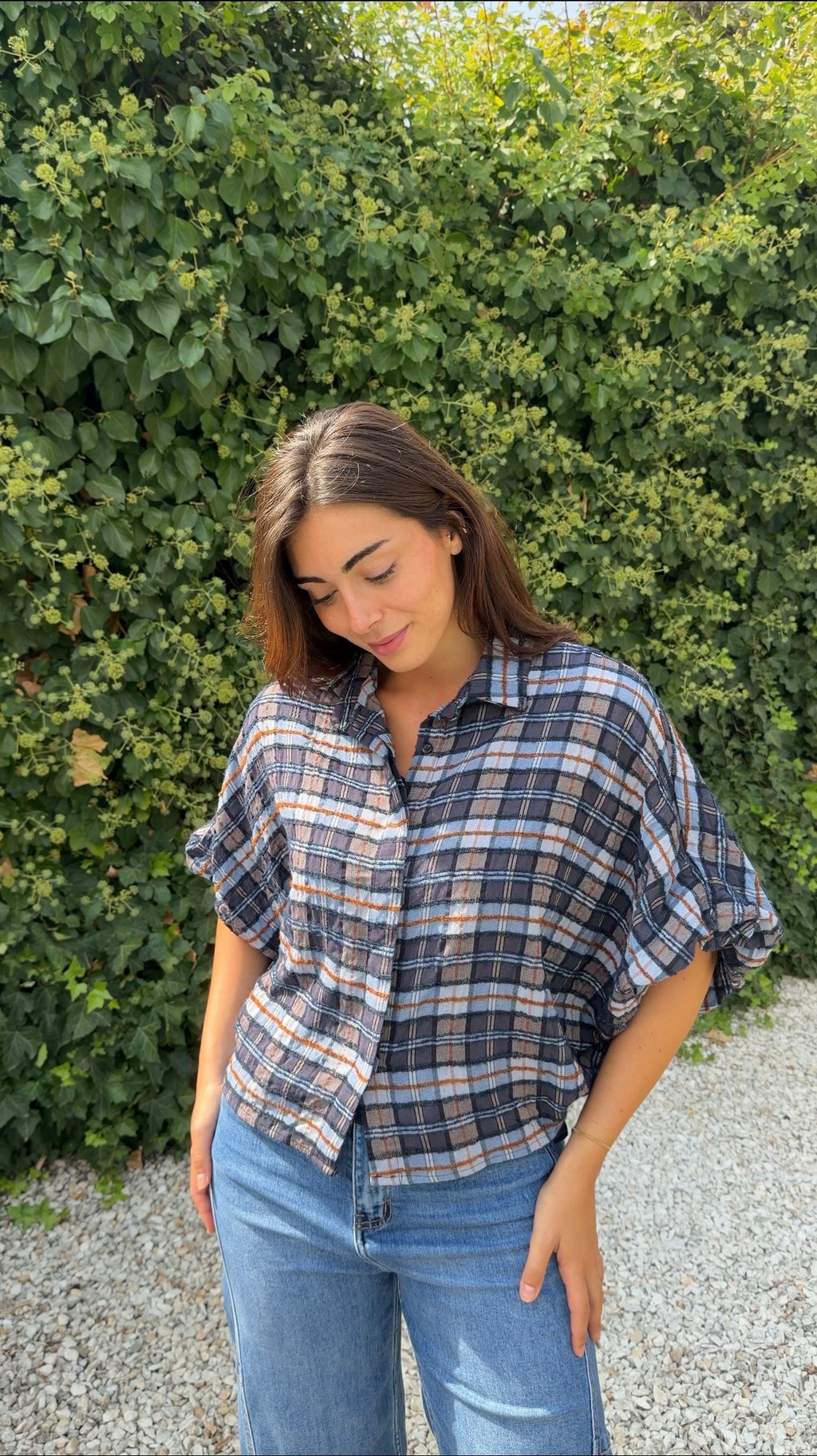 Camisa cuadros azul