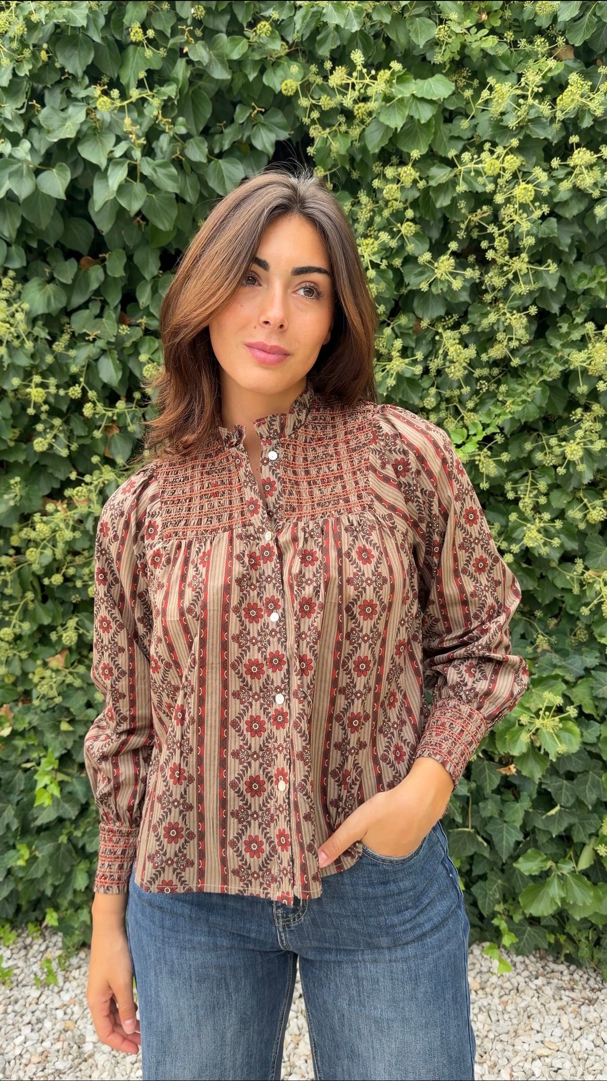 Camisa india marrón