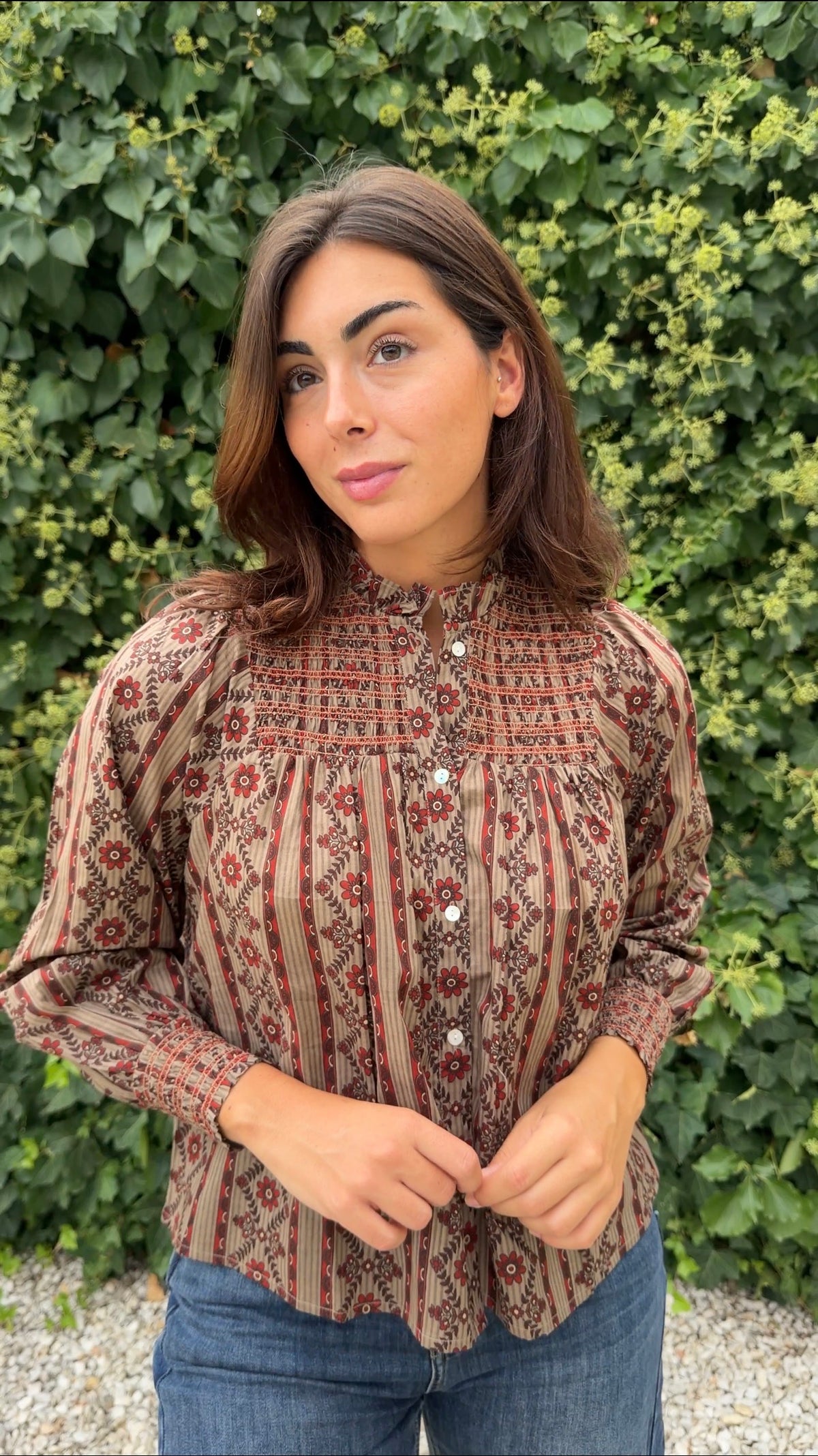 Camisa india marrón