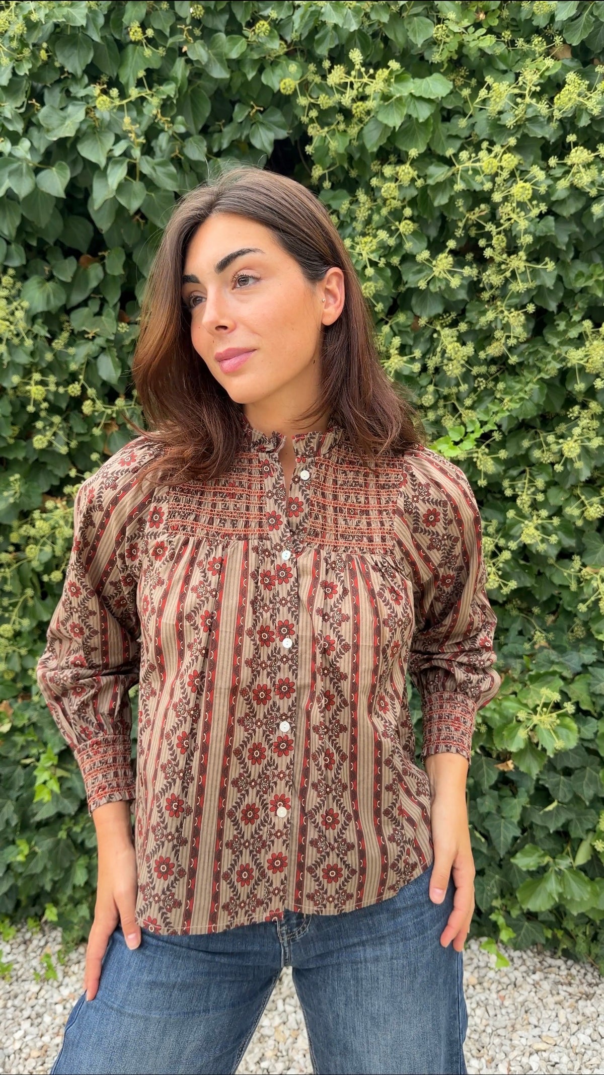 Camisa india marrón