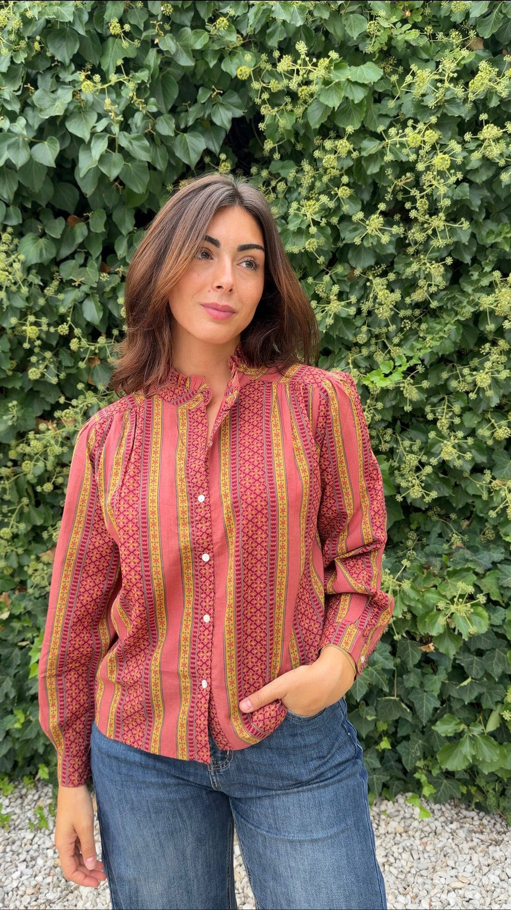 Camisa india granate