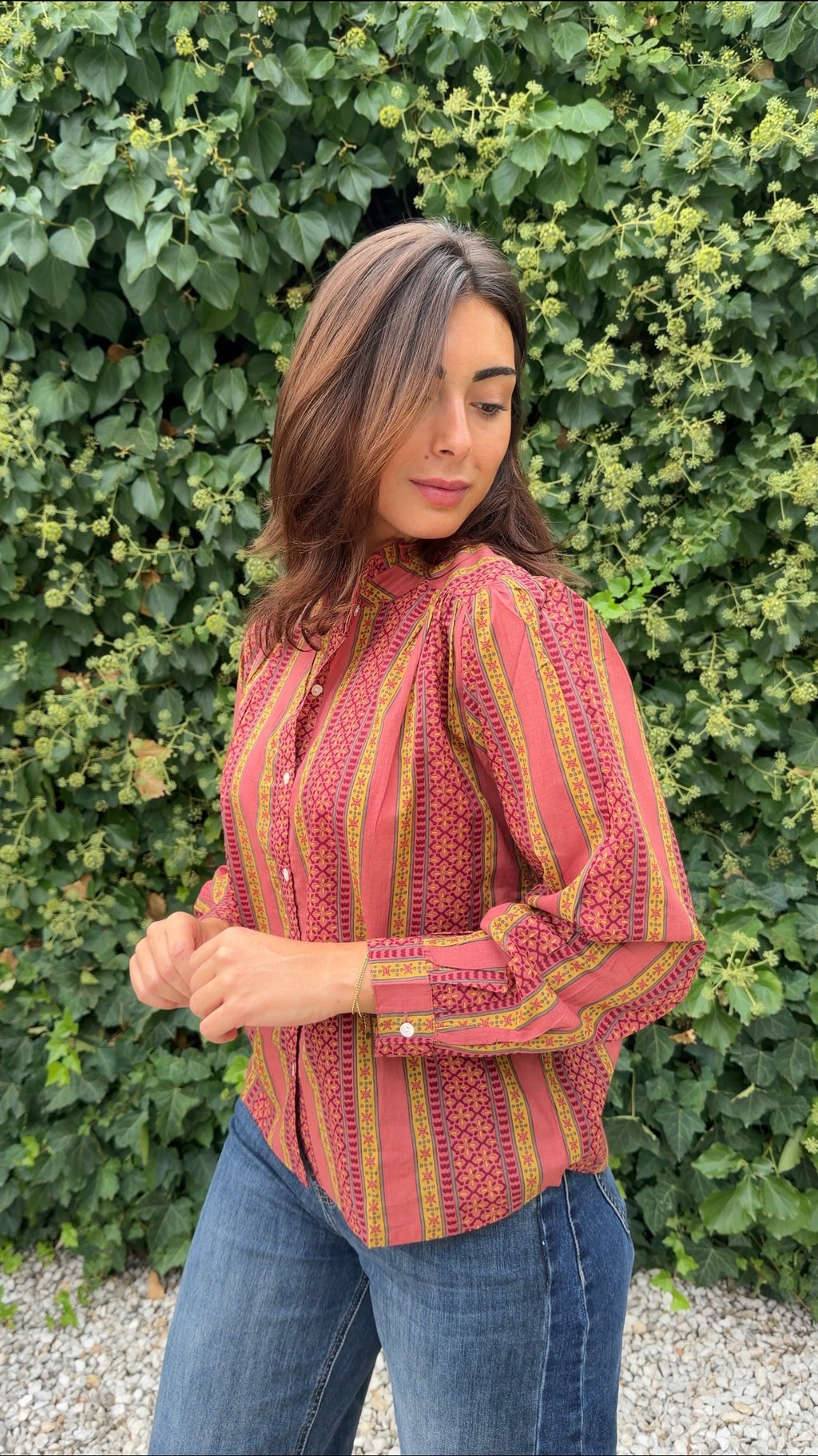 Camisa india granate