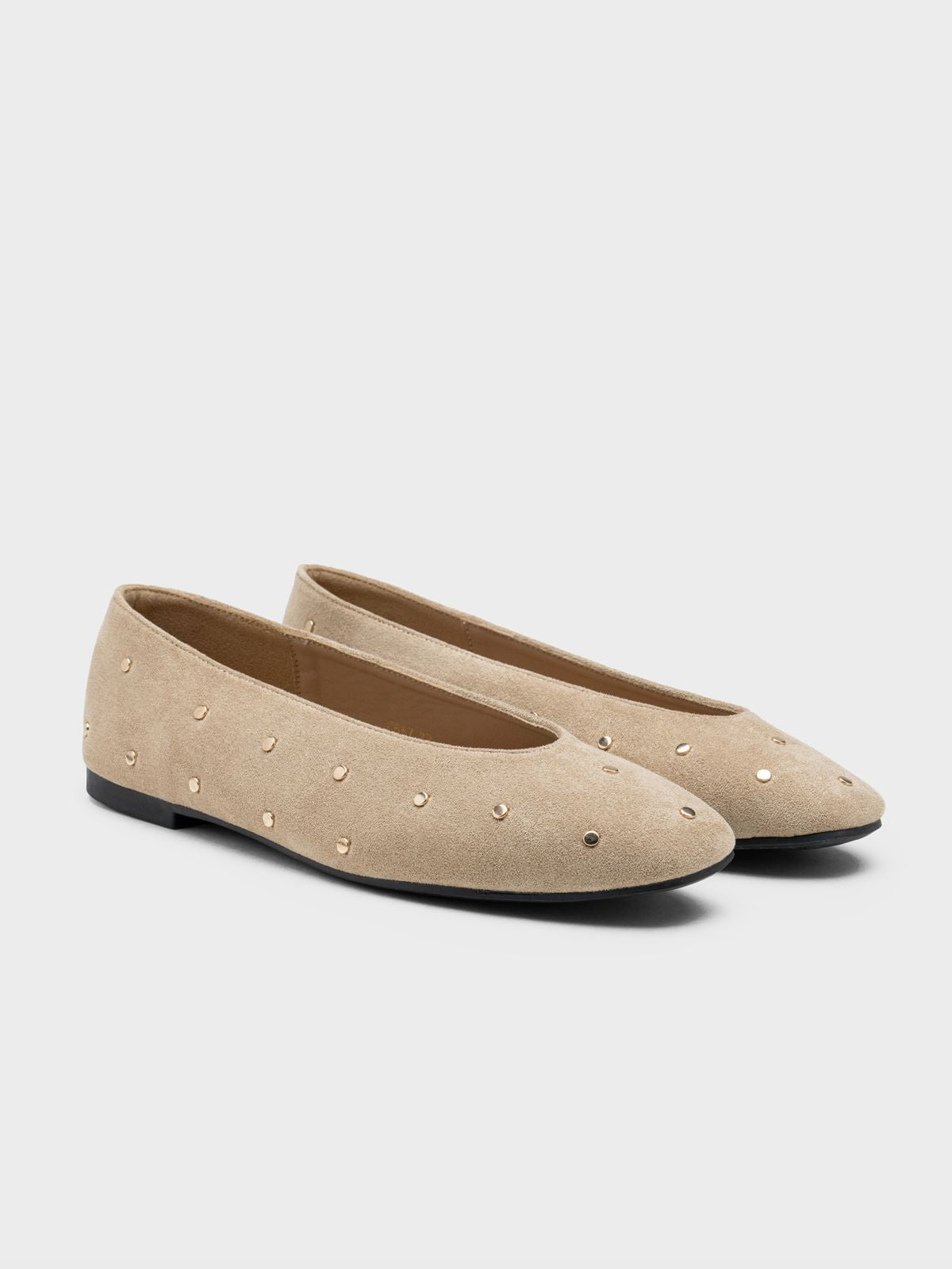 Bailarina beige tachas