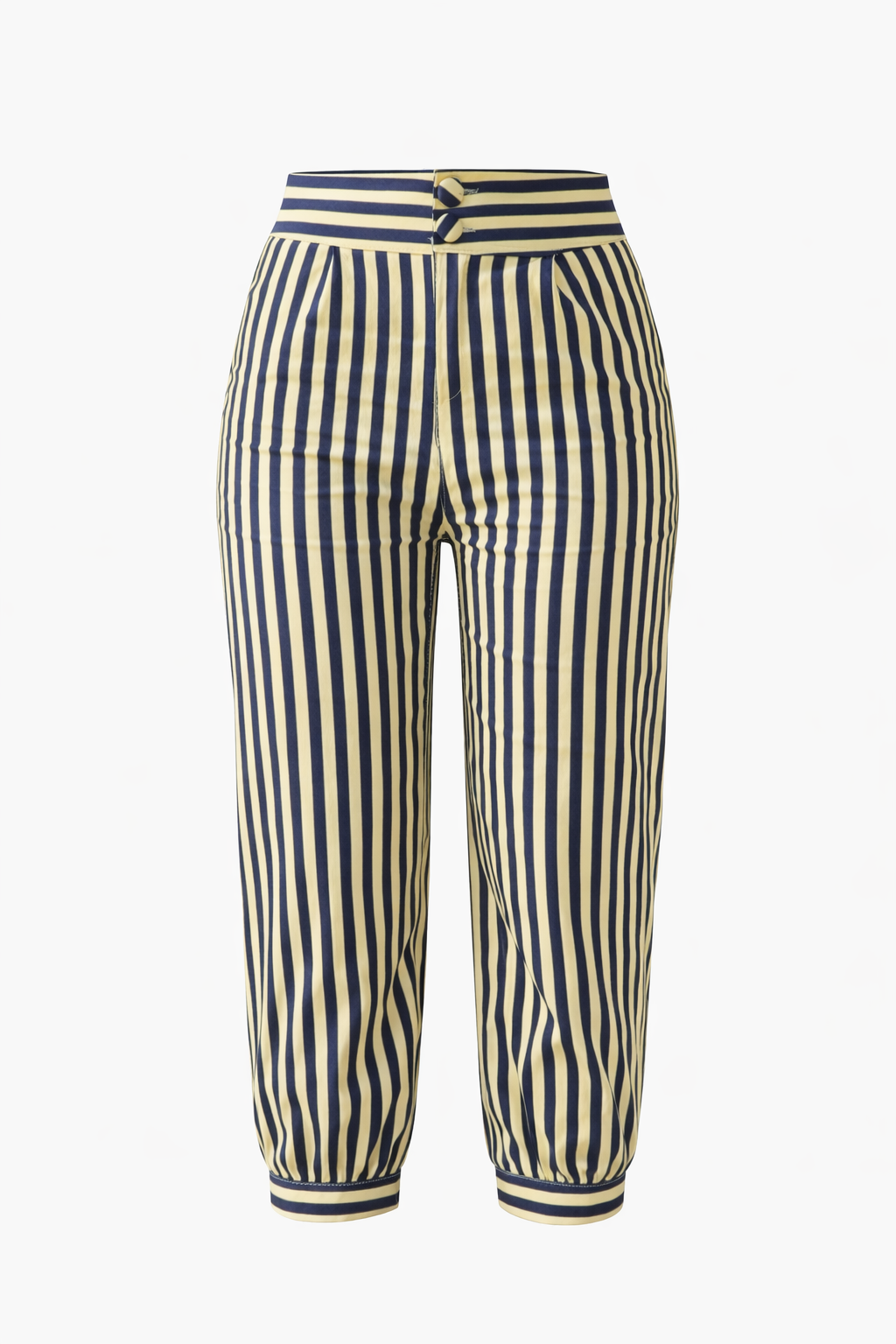 Pantalón rayas marino y amarillo